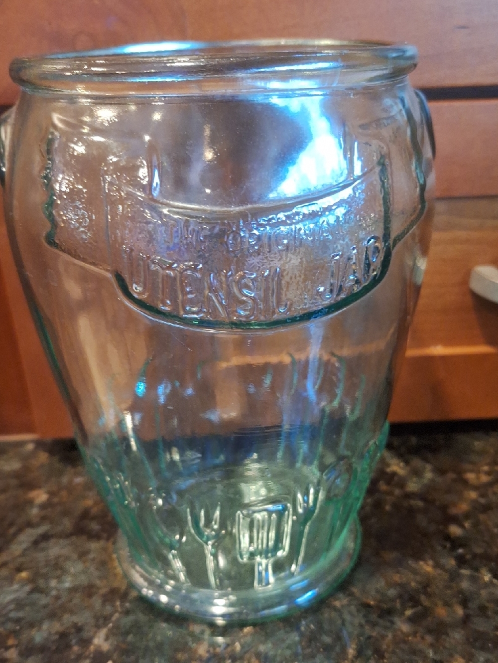 The Original Utensil Jar Vintage, Vetreria Etrusca. Made In Italy.